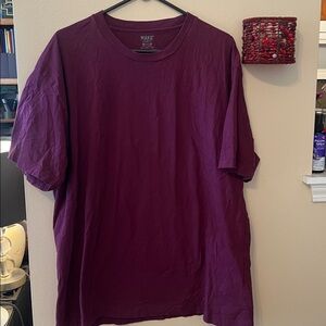 Burgundy Classic short sleeve crew neck Tshirt 3X